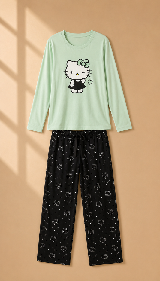 Pijama de Algodón Pima Manga Larga