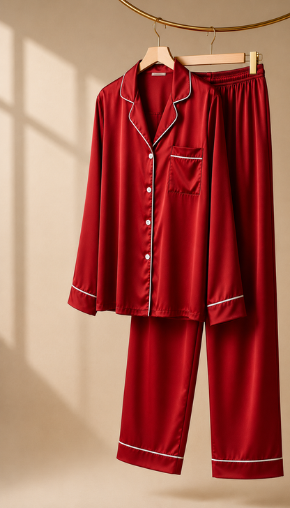 Pijama en seda satín premium
