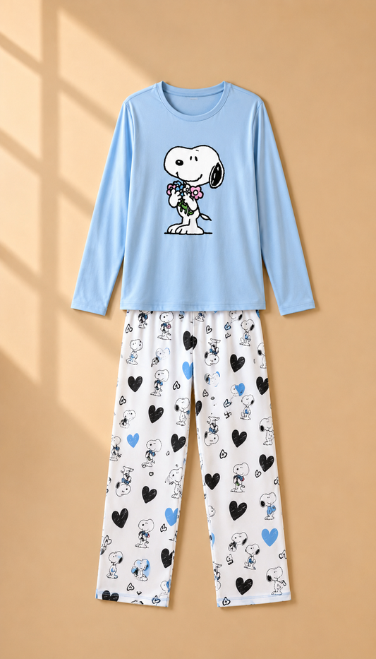 Pijama de Algodón Pima Manga Larga